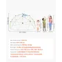 Climbing Dome, 305cm Geometric Dome Climber, 453kg Loading Jungle Gym Playground with 2 Basketballs & Octopus Net, Easy-Assembly