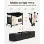 Elevated Lounge Pet Bed, Foldable Bunk Dog Bed with 600D Oxford Cloth and Dutch Velvet, Portable Raised Cot with Wheels, Side St
