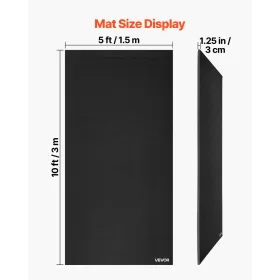 3x1.5m Wrestling Mat, Martial Arts Thick Mat for Home Gym Workouts Exercise, Waterproof PVC Roll-Up Training Mats for Gymnastics