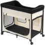 Elevated Lounge Pet Bed, Foldable Bunk Dog Bed with 600D Oxford Cloth and Dutch Velvet, Portable Raised Cot with Wheels, Side St