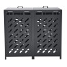 Trash Can Storage Garbage Can Storage Shed 2 x 52.79 Gal with Chain Lid