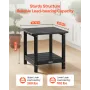 VEVOR Outdoor Side Table, 450W x 380D x 440H mm, Double Layer HDPE Outside End Table for Easy Maintenance, Withstand Harsh Weath