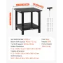 VEVOR Outdoor Side Table, 450W x 380D x 440H mm, Double Layer HDPE Outside End Table for Easy Maintenance, Withstand Harsh Weath