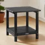 Outdoor Side Table, 450W x 380D x 440H mm, Double Layer HDPE Outside End Table for Easy Maintenance, Withstand Harsh Weather, Fi