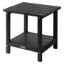 Outdoor Side Table, 450W x 380D x 440H mm, Double Layer HDPE Outside End Table for Easy Maintenance, Withstand Harsh Weather, Fi