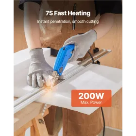 VEVOR Hot Knife Foam Cutter, 200W elektrisk skumskærerværktøj, 50℃ - 500℃ Justerbar Styrofoam Cutter med 150 mm & 200 mm skæring