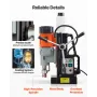 Magnetic Drill Press, 1500 W, 60 mm Boring Diameter, 13000N Power Mag Drill Press, 0-600 RPM Adjustable Speed, Morse Taper, M3-M