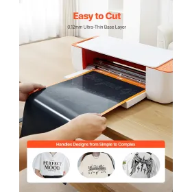 VEVOR Heat Transfer Vinyl, 304.8 x 7260mm, Glossy Black HTV Iron on Vinyl Roll, Easy to Cut and Weed, Strong Adhesion, Compatibl