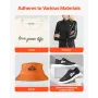 Heat Transfer Vinyl, 304.8 x 7260mm, Glossy Black HTV Iron on Vinyl Roll, Easy to Cut and Weed, Strong Adhesion, Compatible with