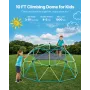 Climbing Dome, 305cm Geometric Dome Climber with Swing & Hammock, 453kg Loading Kid's Jungle Gym Playground, Easy-Assembly Outdo