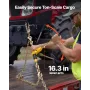 Ratchet Chain Binder, 10 mm x 6.1 m G80 Chains, 4173 kg Working Load of Ratchet Load Binder, Chains and Binders Set, Tie Down Ha