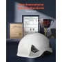 VEVOR Safety Helmet, ANSI/ISEA Z89.1 Approved ABS Safety Hard Hat with 6-Point Ratchet Suspension, Adjustable Vented Hardhat for