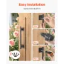 Barn Door Handle, 320 mm Rustic Fence Gate Handle, Rust-Resistant Coating, Heavy Duty Carbon Steel Outdoor Gate Handles, Easy to