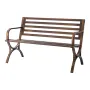 VEVOR Outdoor Bench, 127 cm, Carbon Steel Metal Frame with Slatted Pattern Backrest and Round Edge Armrests, Weatherproof Outsid