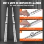 Linear Guide Rail Set, SBR20 1500mm, 2 PCS 59 in/1500 mm SBR20 Guide Rails and 4 PCS SBR20UU Slide Blocks, Linear Rails and Bear