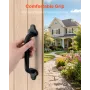 Barn Door Handle, 2Pcs 231 mm Rustic Fence Gate Handle, Rust-Resistant Coating, Heavy Duty Carbon Steel Outdoor Gate Handles, Ea