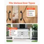 Barn Door Handle, 2Pcs 231 mm Rustic Fence Gate Handle, Rust-Resistant Coating, Heavy Duty Carbon Steel Outdoor Gate Handles, Ea