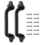 Barn Door Handle, 2Pcs 231 mm Rustic Fence Gate Handle, Rust-Resistant Coating, Heavy Duty Carbon Steel Outdoor Gate Handles, Ea
