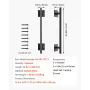 Barn Door Handle, 2Pcs 320 mm Rustic Fence Gate Handle, Rust-Resistant Coating, Heavy Duty Carbon Steel Outdoor Gate Handles, Ea