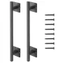 Barn Door Handle, 2Pcs 320 mm Rustic Fence Gate Handle, Rust-Resistant Coating, Heavy Duty Carbon Steel Outdoor Gate Handles, Ea