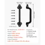 Barn Door Handle, 231 mm Rustic Fence Gate Handle, Rust-Resistant Coating, Heavy Duty Carbon Steel Outdoor Gate Handles, Easy to