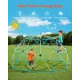 VEVOR Climbing Dome, 305cm Geometric Dome Climber for Kids, 453kg Loading Jungle Gym Playground with Octopus Net & 2 Basketballs