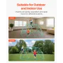 Climbing Dome, 305cm Geometric Dome Climber for Kids, 453kg Loading Jungle Gym Playground with Octopus Net & 2 Basketballs, Easy