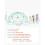 VEVOR Climbing Dome, 305cm Geometric Dome Climber for Kids, 453kg Loading Jungle Gym Playground with Octopus Net & 2 Basketballs