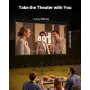 VEVOR Projector Screen with Stand, 80 Inch 160° Wide Angle Indoor Outdoor Projection Screen, 16:9 4K HD Wrinkleless Portable Tri
