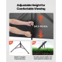 Projector Screen with Stand, 80 Inch 160° Wide Angle Indoor Outdoor Projection Screen, 16:9 4K HD Wrinkleless Portable Tripod Sc