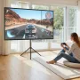 projektorskærm med stativ, 80 tommer 160° vidvinkel indendørs