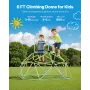 VEVOR Climbing Dome, 183cm Geometric Dome Climber for Kids, 270kg Loading Indoor/Outdoor Jungle Gym Playground, Easy-Assembly Ba