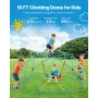VEVOR Climbing Dome, 305cm Geometric Dome Climber with Saucer Swing, 453kg Loading Kid's Jungle Gym Playground, Easy-Assembly Ou