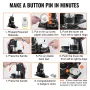 Button Maker Machine, flere størrelser 1,25+2,25 tommer badge