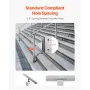 Cable Railing Post, 42x2x2 Inch Stair Railing Post, with Pre-Drilled 30° Angled Holes, Stainless Steel Cable Rail Post with Hori