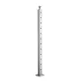 Cable Railing Post, 42x2x2 Inch Stair Railing Post, with Pre-Drilled 30° Angled Holes, Stainless Steel Cable Rail Post with Hori