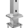 VEVOR Cable Railing Post, 42x2x2 Inch Stair Railing Post, with Pre-Drilled 30° Angled Holes, Stainless Steel Cable Rail Post wit