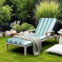 Chaise Lounge Cushion, 203x66x9.8 cm, Set of 2 Outdoor Lounge Chair Cushions, Waterproof & Fade-Resistant Sun Lounger Cushions w