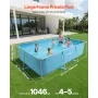Frame Above Ground Swimming Pool, 3 x 2 x 0.762 m Rectangular Steel Metal Frame, Large Rectangle Outdoor Backyard Family Pool, E