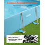 VEVOR ramme over jorden swimmingpool, 3 x 2 x 0,762 m rektangulær stål metalramme, stort rektangel udendørs baggård Familie P