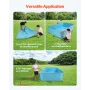 Frame Above Ground Swimming Pool, 3 x 2 x 0.762 m Rectangular Steel Metal Frame, Large Rectangle Outdoor Backyard Family Pool, E