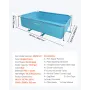ramme over jorden swimmingpool, 3 x 2 x 0,762 m rektangulær