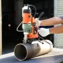 Magnetic Drill Press, 1400 W, 50 mm Boring Diameter, 0-850 RPM Speed, Reversible Direction, Mag Drill Press with 6 Core Bits, El