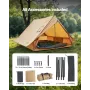 Camping Hot Tent, 2 Persons Cabin Tent with Stove Jack & Poles, Waterproof Winter Tents Shelters with Fireproof Ground Mat, Port