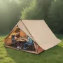 Camping Hot Tent, 2 Persons Cabin Tent with Stove Jack & Poles, Waterproof Winter Tents Shelters with Fireproof Ground Mat, Port