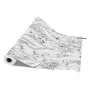 Peel and Stick Wallpaper, 45cm x 10m Contact Paper White Line Art Botanical Floral Waterpoof Self Adhesive, Easy to Clean Wall D
