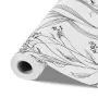 Peel and Stick Tapet, 45cm x 10m Kontaktpapir White Line Art