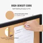 Cork Board, 24 x 18 inches, Double-sided Bulletin Board with MDF Sticker Frame, Vision Board Includes 10 Pushpins, for Display a