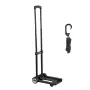 Folding Hand Truck, 49.9 kg Load Capacity, Collapsible Luggage Cart with 2 Wheels & 1 Elastic Rope, Utility Dolly Platform Cart 
