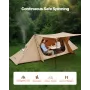 VEVOR Camping Hot Telt, letvægts Bushcraft telt med komfurstik og 2 presenningsstænger, Vandtætte Hot Winter Tents Shelters,